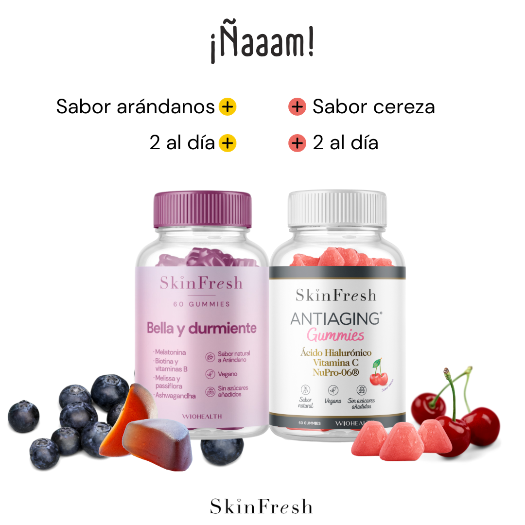 Pack Piel y Sueño: 1 Antiaging Gummies y 1 Bella y durmiente - Ahorra 10€