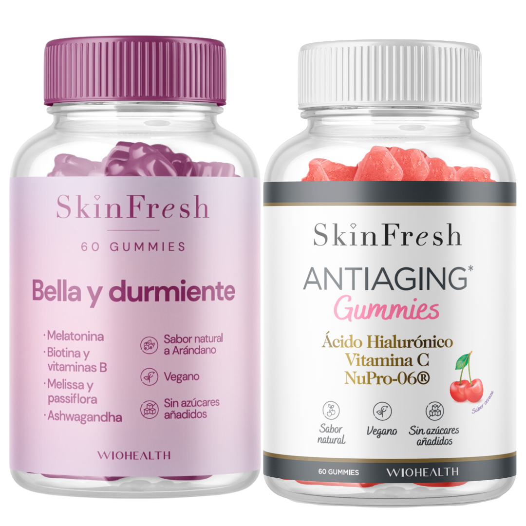 Pack Piel y Sueño: 1 Antiaging Gummies y 1 Bella y durmiente - Ahorra 10€