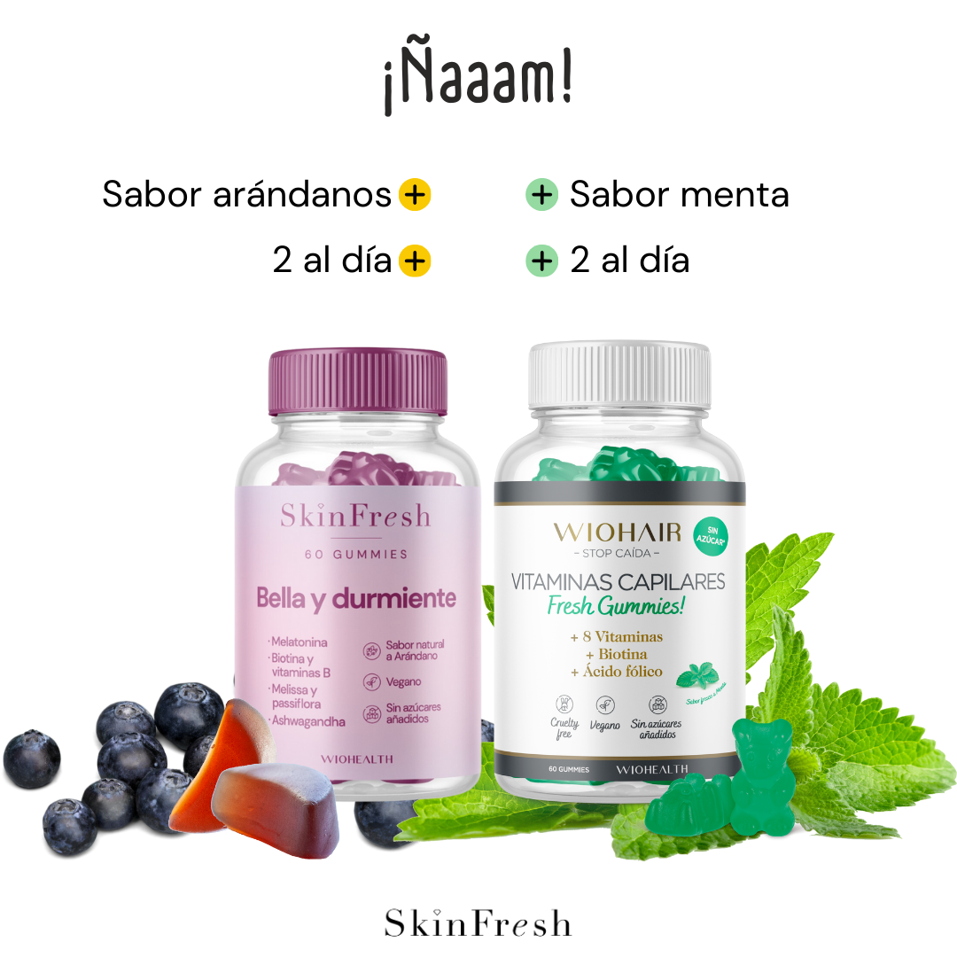 Pack Sueño y Cabello: 1 Gummies Capilares y 1 Bella Durmiente - Ahorra 10€