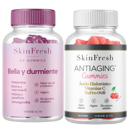 Pack Piel y Sueño:  1 Antiaging Gummies y 1 Bella y durmiente - Ahorra 10€