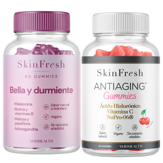 Pack Piel y Sueño:  1 Antiaging Gummies y 1 Bella y durmiente - Ahorra 10€